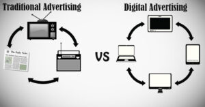 Traditional versus digital advertising